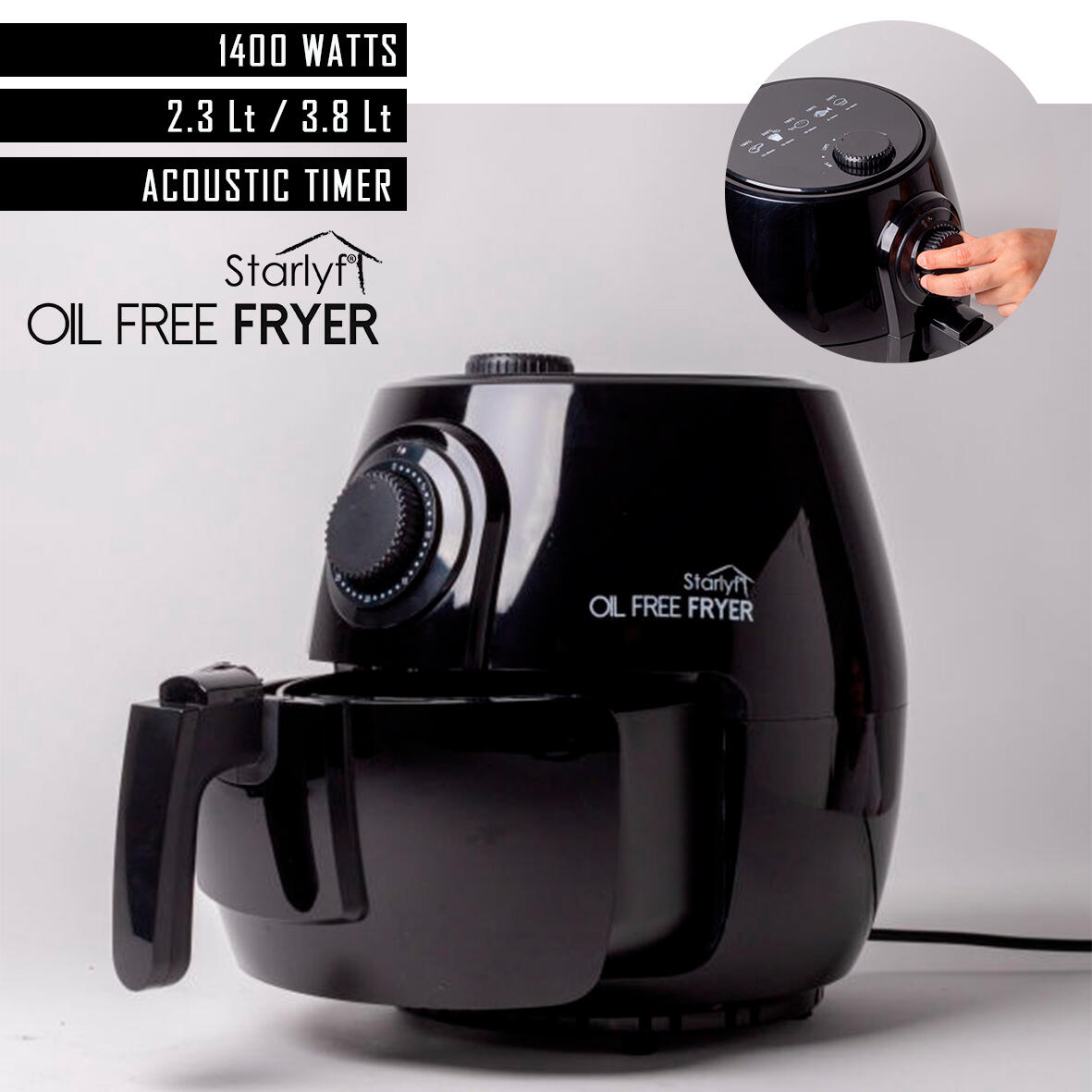 Starlyf™ Oil Free Fryer - Freidora de aire del 3.8 L de capacidad